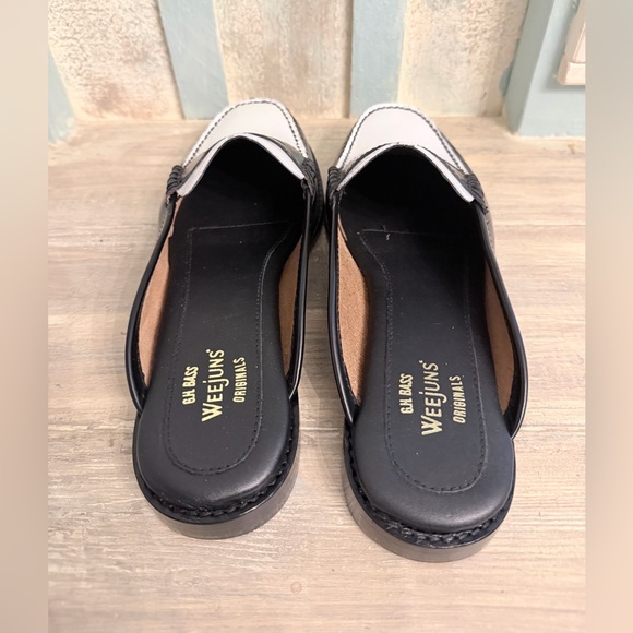 G.H. Bass & Co. Black and White Women's Loafers - Picture 4 of 7